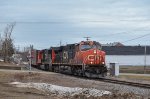 CN 2269 leads 402 as it enters Rimouski